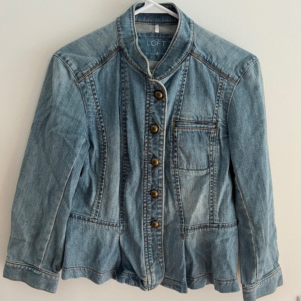 Tailored & Covered Interior Covered Stitching Jean Jacket